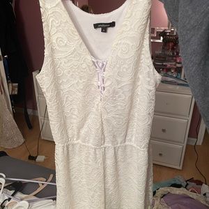 White Romper. Perfect to dress up or down